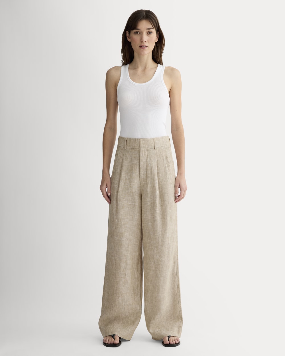 The Linen Way-High庐 Drape Pant | Cornstalk Chambray