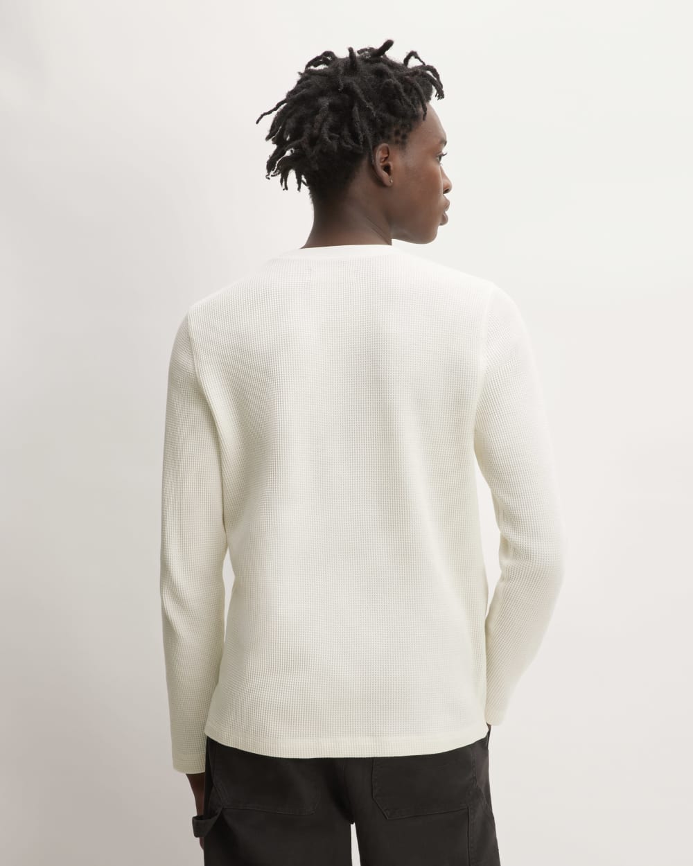 The Waffle Long-Sleeve Crew | Bone