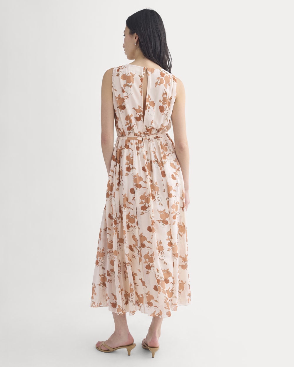 Maxi Dress in Silk Georgette | Soft Floral