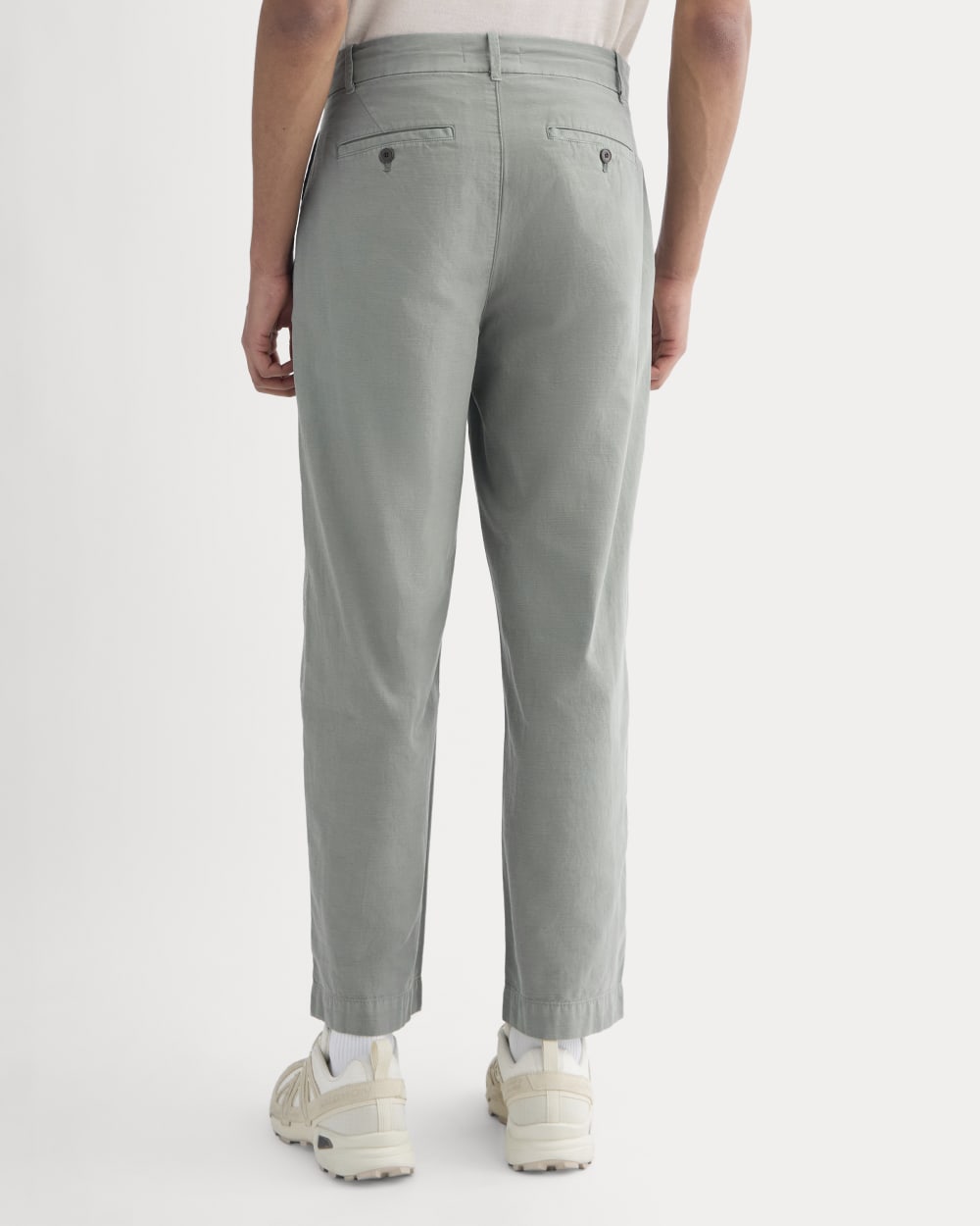 Cropped Slub Trouser | Agave Green