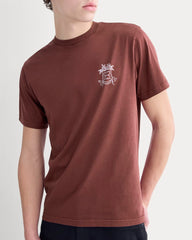 ESENSMOD x Peace and Quiet Crest Graphic Tee | Wine